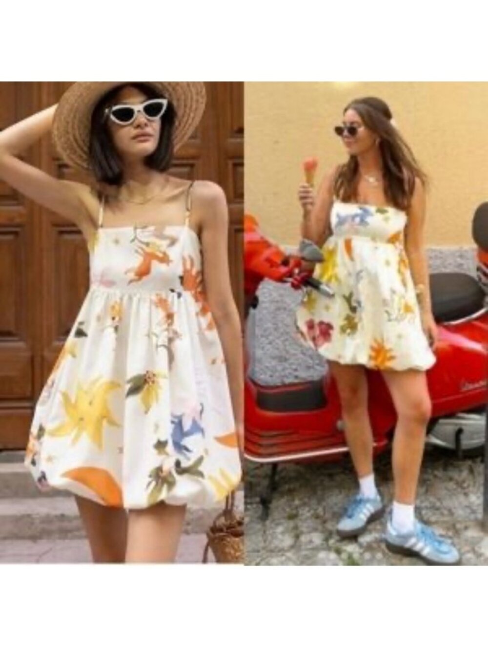 Altuzarra Floral Print Balloon Mini Dress